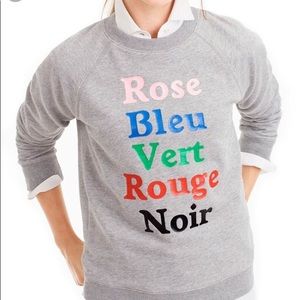 J. Crew French colors sweatshirt size xs